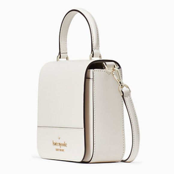 Kate Spade Staci Square Crossbody Saffiano Leather Parchment - Picture 3 of 16